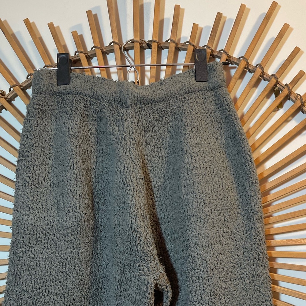 Skims Women’s Teddy High Pile Fleece Joggers Drawstring Zip Pockets XXS Gray - Picture 11 of 15